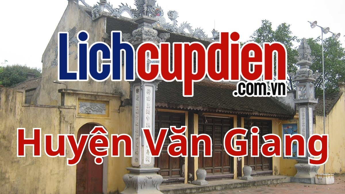 Lịch cúp điện huyện Văn Giang